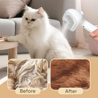3-in-1 Cat Steam Brush – Pet Grooming & Shedding Comb with Gentle Steam Spray, One-Click Hair Release, Steam Pet Brush for Long & Short Hair Cats & Dogs (White)