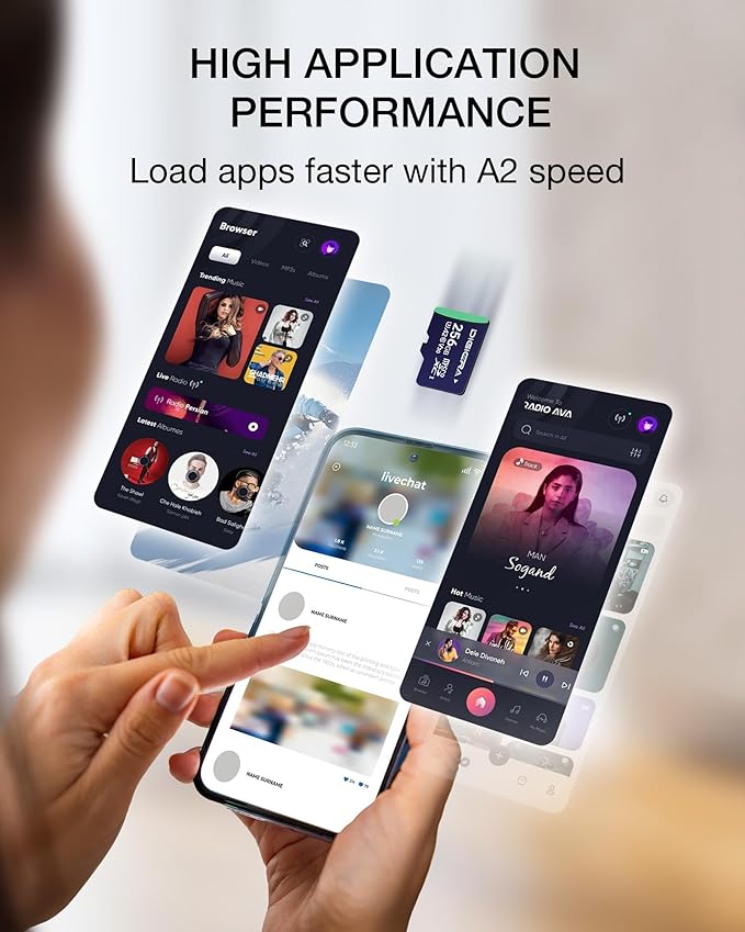 256GB CT100 microSDXC UHS-I Memory Card with Adapter - up to 100MB/s, C10, U3, V30, 4K UHD, A2, Micro SD Card for Smartphones, Tablets, Cameras, Gaming Consoles, and Drones (1 Pack)