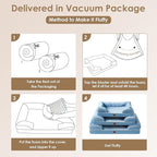 EHEYCIGA Orthopedic Dog Beds for Large Dogs, Waterproof Memory Foam Large Pet Bed with Sides, Non-Slip Bottom and Egg-Crate Foam Dog Couch Bed with Washable Removable Cover, Washed Blue