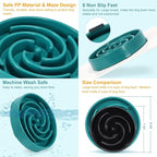 Green Slow Feeder Maze Puzzle Bowl - Large Dog Non Slip Food Feeding Dishes, Interactive, Bloat Stop, Choking Prevention
