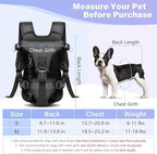 YUDODO Front Pet Carrier Backpack for Small Dogs and Cats, Secure and Breathable Mesh, Ergonomic Support, Adjustable for Walking, Hiking, or Travel (Black M)