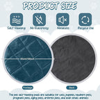 2 Pcs Cat Heating Pad Round 16 Inch Self Heating Cat Mat Washable Heated Cat Bed Anti Slip Cat Warming Pad Pet Bed Mat for Kennel Dog Crate Indoor Outdoor(Blue,16 Inch)