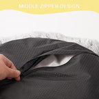 Bedfolks Calming Donut Dog Bed for Extra Large Dogs, 45 Inch Round Plush Bed with Non-Slip Bottom (Dark Grey, Extra Large)