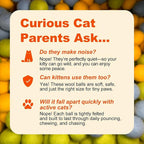 100% Wool Felt Cat Toy Balls – 6-Pack, 3 Colors – Natural, Durable & Safe Size for Kittens and Cats