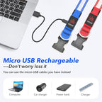 Visinite Light Up Dog Collars for Small Medium Large Dogs, Fully Adjustable LED Dog Collar USB Rechargeable, 3 Glowing Modes Pet Dog Collar, Lighted Dog Collars for Night Walking Safety