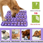 Snuffle Mat for Large Dogs,Silicone Slow Feeder Lick Mat for Slow Down Feeding,Encourages Natural Foraging Skill,Relieving Stress,Interactive Feed Game Toy for All Breed Dogs