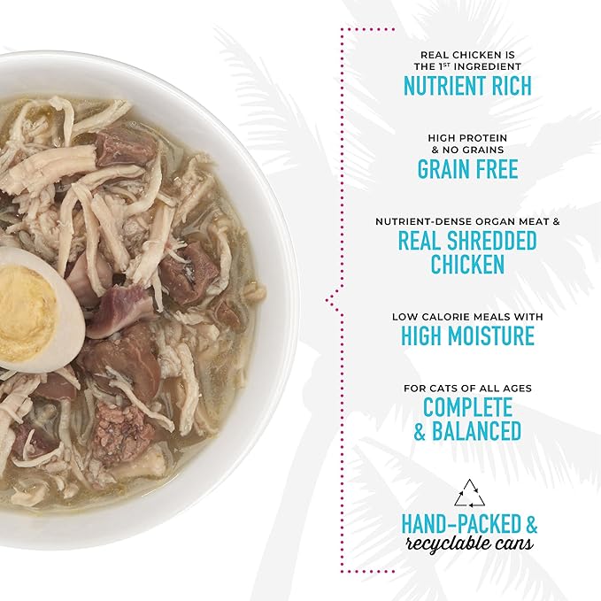 Tiki Cat After Dark, Chicken & Quail Egg, High-Protein and 100% Non-GMO Ingredients, Wet Cat Food for Adult Cats, 2.8 oz. Can (12 Count)