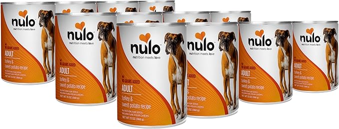 Nulo Grain-Free Turkey & Sweet Potato Recipe Adult Wet Canned Dog Food, 13 Ounce, 12 Cans