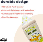 Huxley & Kent for Dogs - Matcha Pee Latte (Large) - Funny Durable Power Plush Dog Toy with Squeaker - Dog Gift