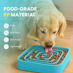 TOBYTO Slow Feeder Dog Bowls for Large Medium Breed, Anti-Choking Pet Slow Feeding Food Bowl, Non Slip Maze Puzzle Dog Feeder Bowl Prevent Bloating,Blue