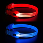 YFbrite Light up Dog Collars for Night Walking, Rechargeable LED Cat Collar, Comfortable Adjustable Lighted Dog Collar Rechargable for Cats, Small, Medium and Large Dogs (Red, XS)