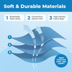 Voyager Escape-Proof Step-in Lock Cat Harness & 5ft Neoprene-Handle Leash Set All-Weather Mesh with Reflective Stitching for Small to Large Cats by Best Pet Supplies, Baby Blue (327), XS