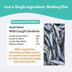 ALFIE'S TREATOS Sardines for Dogs & Cats (2.65 oz), Air-Dried Fish Dog Treats, Omega-3 Food Topper, Single Ingredient, Australian Wild-Caught, Freeze-Dried Alternative