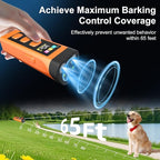 2 Pack Dog Bark Deterrent Device, Color Display 2000 mAh Rechargeable Ultrasonic Anti-Barking Trainer with 4 Frequency Settings 25/30/40/55 kHz, 65ft Long-Range, Safe & Effective Indoor Outdoor Use