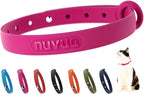 Breakaway Cat Collar - Soft, Comfortable, and Lightweight Safety Buckle Collar with Name Tag Ring for Outdoor Cats and Sensitive Skin Kittens by Nuvuq (6 ⅞" to 10 ¼", Pink)