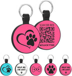 MYLUCKYTAG Silent Silicone QR Code Dog Tags - Scan QR for Instant Pet Location Alert Email
