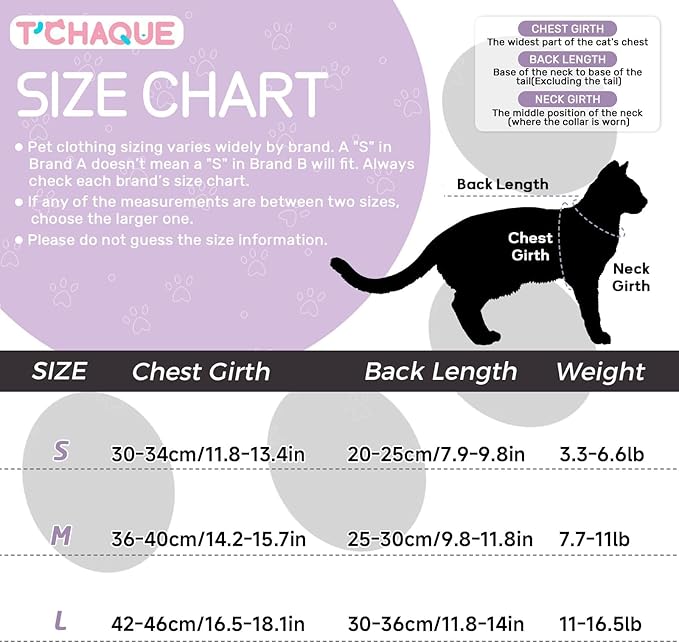 Cat Neuter Surgery Recovery Suit Male, Anti-Licking Cats Spay Recovery Suit Female, Long Sleeve Prevent Shedding Body Suit Post Surgery, Breathable Cone & E Colla Alternative Cat Apparel(Purple, L)
