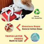 2 Pack No Stuffing Squeaky Dog Toys for Small, Medium and Large Dogs - Interactive Tug of War Puppy Chew Snuffle Toy, Dog Birthday for Dog Presents - Shoe