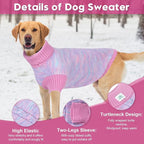 Pet Clothing,Turtleneck Dog Sweater,Sweaters for Dogs Boys and Girls,Pullover Dog Sweaters,Pet Knitted Clothes,Fit for Different Kinds Dogs,for Spring,Autumn and Winter(Pink S)