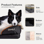 JOYELF Large Memory Foam Dog Bed, Orthopedic Dog Bed & Sofa with Removable Washable Cover and Squeaker Toy as Gift