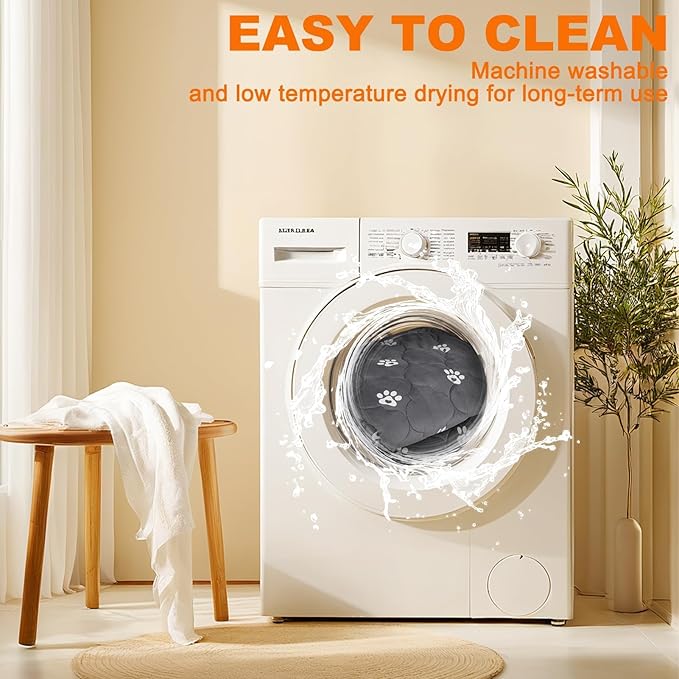 BINGPET 2 Pcs Self Warming Cat Bed for Indoor/Outdoor Cats,Warm Thermal Self Heating Cat Mat Dog Crate Pad with Anti-Slip Bottom Washable,Cozy Cat Dog Pet Heating Pad Blanket for Kitten Puppy 23"×35"