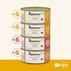 Applaws Natural Wet Canned Cat Food, Made with Limited and Natural Ingredients, Real Protein with No Artificial Additives, Chicken Selection Variety Pack in Broth (24 x 2.47oz Cans)