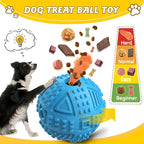 LEGEND SANDY Dog Balls Treat Dispensing Dog Toys for Aggressive Chewers Large Breed, Nearly Indestructible Squeaky Puppy Chew Toys for LargeBreeds, Natural Rubber Doggie Puzzle Toys, Pet Treat Ball
