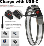 Multi-Color Light up Dog Collar, YFbrite USB Rechargeable LED Puppy Collar Super Bright Adjustable Glowing Dog Lights for Night Walking (Multi-Color, Large)