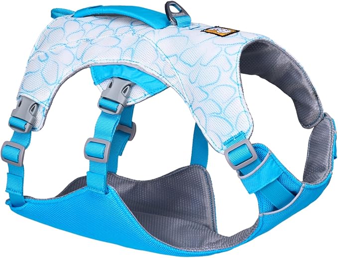 Ruffwear, Swamp Cooler Dog Harness, Lightweight with Evaporative Cooling for Hot Weather, Biolumin Blue, Large/X-Large