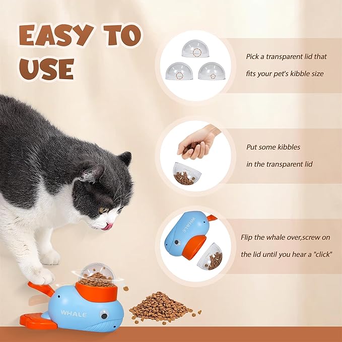 Dog Puzzle Feeder Toy,Interactive Food Dispense,Pet Slow Feeder (Blue)