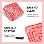 TOBYTO Slow Feeder Dog Bowls for Large Medium Breed, Anti-Choking Pet Slow Feeding Food Bowl, Non Slip Maze Puzzle Dog Feeder Bowl Prevent Bloating,Pink