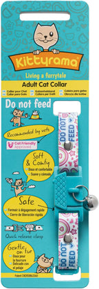 New Kittyrama No Feed Cat Collar with Bell. Breakaway, Quick Release, Hypoallergenic, Vet Approved. Lightweight Kitten Collar. As Seen in Vogue. Soft & Comfy. Pearl