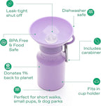 Springer Dog Water Bottle | Portable Travel Water Bottle Dispenser for Dogs | Dog Gift Seen on Oprah's Favorite Things, Shark Tank | Leak-Proof Bottles Fill Bowl with Water | BPA-Free 15oz Lilac