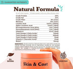 Natural Dog Company Skin & Coat Supplement for Dogs Omega-3 Rich Salmon Oil Chews for Itchy Skin Relief, Shedding & Allergy Support, Shiny Coat Health, with Biotin, Vitamin E, Grain-Free (180 Count)