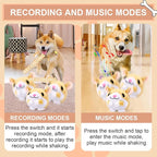 BABORUI Interactive Dog Toys Hamster, Jumping Squeaky Dog Toys with Recording and Music Modes, Rechargeable Moving Dog Chew Toys for Small/Medium/Large Dogs to Keep Them Busy