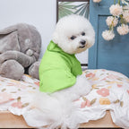 KOOLTAIL Basic Dog Hoodie - Soft & Warm Dog Hoodie Sweater with Leash Hole and Pocket, Dog Winter Coat, Cold Weather Clothes Sweatshirt for Small Medium Large Dogs Puppy Cat Boys Girls Green SM