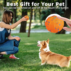 Interactive Dog Toys Ball, Automatic Moving, Bouncing Chew Toys, E-TPU Material, Suitable for Large and Medium-Sized Dogs, Used for Boredom Relief and Daily Training, USB Rechargeable (Orange)