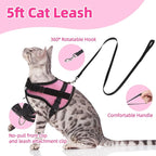 PUPTECK Cat Harness and Leash Set Escape Proof, Adjustable Reflective Kitten Jacket Easy Control, Pet Vest Harness for Cats Small Dogs Puppies Walking and Travel
