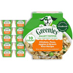 Greenies Smart Topper High Protein Wet Mix-in for Dogs, Chicken, Peas, Apples & Brown Rice Recipe in Vitabroth Broth - Bone Broth + Vitamins E & B1, 10 Count