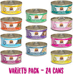 Weruva Classic Cat 11 Flavors Variety Pack – Gluten & Grain Free, 5.5 oz Cans (Pack of 24)