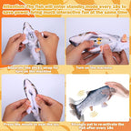 Interactive Dog Toys - Upgrade Flopping Fish Dog Toy to Keep Them Busy, Touch Activated Moving Dog Toys for Small / Medium / Large Puppy Enrichment, Rechargeable Pet Toys Plush, Squeaky Dog Toys