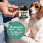 Calming Chews for Dogs by Giarcidia – Hemp-Based Max Strength Anxiety Relief, Stress Relief for Fireworks, Thunderstorms, Travel & Separation – Chicken Flavor – 90 Soft Treats for Dogs