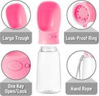 Mr. Pen Portable Dog Water Bottle - 19 oz, Pink, Travel Dog Water Bottle Dispenser, Not Dishwasher Safe