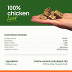 smallbatch Freeze Dried Dog Treats, Chicken Liver Treats for Dogs & Cats, High Protein, Single Ingredient Dog Treat for Training or Food Topper, Natural, Humanely Sourced Meat, Made in the USA, 3.5 oz