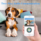 Iseebiz Pet Camera Treat Dispenser, 2.4G & 5G WiFi Dog Camera with 2 Way Audio Talk Listen, 1080P Night Vision Cat Dog Cam, App Control Tossing, Multi Devices Login, Compatible with Alexa, Upgraded