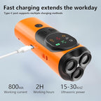 Ultrasonic Dog Repellent Device - Three-Head Bark Stoppers - Portable Dog Training Device - with Light - Dog Repellent - Dog Bite Prevention Device