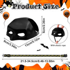 3 PCS Cat Bat Mask Halloween Costumes Accessories Bat Mask Cloak and Halloween Cat Collar Pet Costumes Clothes for Cats, Bat Cat Cosplay Apparel