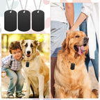 100Pcs Military Dog Tags Set, 50 Pcs Aluminum Blank Dog Tag and 50 Pcs Iron Necklace Chain, Dog Tags Personalized for Pets, Suitable for Laser Engraving