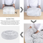 DogBaby Dog Bed, Anti-Anxiety Donut Cuddler Warming Cozy Soft Round Bed, Fluffy Calming Dog Beds for Small Dogs Cats, Washable Pet Bed