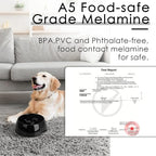 Super Design Slow Feeder Dog Bowl, Melamine, 1.5 Cup, Black, 8.6 x 8.4 x 2.7 in, 1.39 Pounds